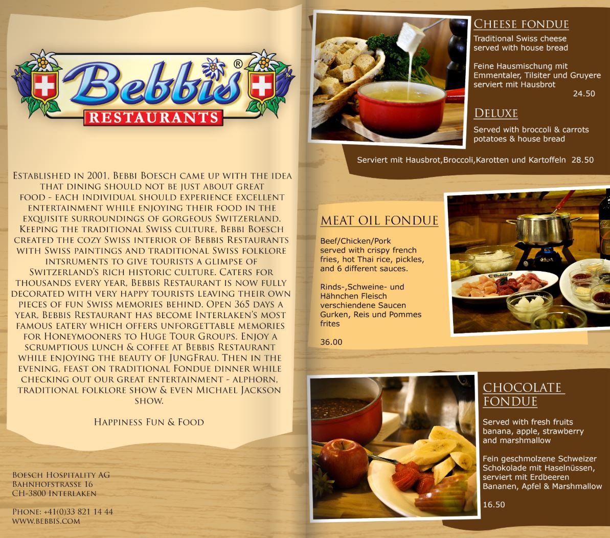 Bebbis Restaurant Cheese Fondue